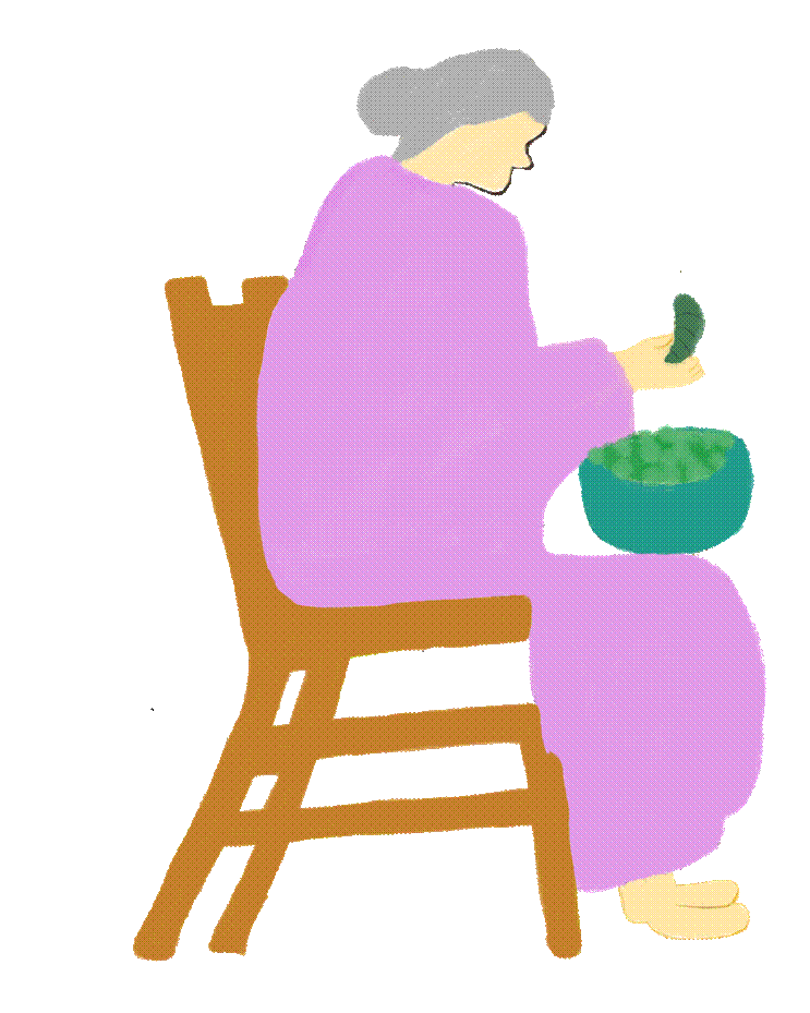 grandma on chair