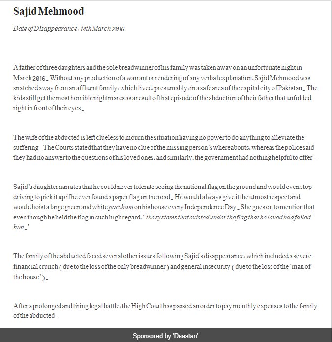Photo 3 of We are disappeared. We are aggrieved. by Defence of Human Rights Pakistan - published by Daastan